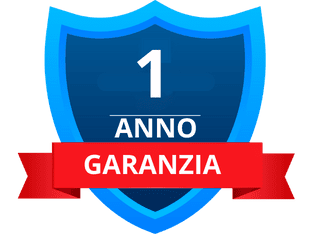 Scudo di garanzia blu con testo '1 Anno Garanzia' su nastrino rosso per Auto Occasioni Milano